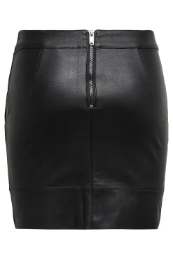 Only Falda Polipiel Negro Best
