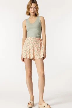 Tiffosi Falda Shorts Fluida Estampado Floral Fucsia Online