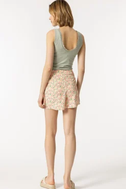Tiffosi Falda Shorts Fluida Estampado Floral Fucsia Online