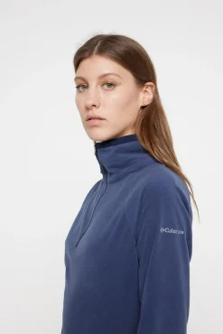 Columbia Forro Polar Con Media Cremallera Para Mujer Glacial™ Iv Azul New