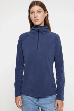 Columbia Forro Polar Con Media Cremallera Para Mujer Glacial™ Iv Azul New