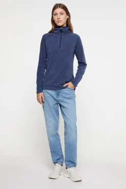 Columbia Forro Polar Con Media Cremallera Para Mujer Glacial™ Iv Azul New