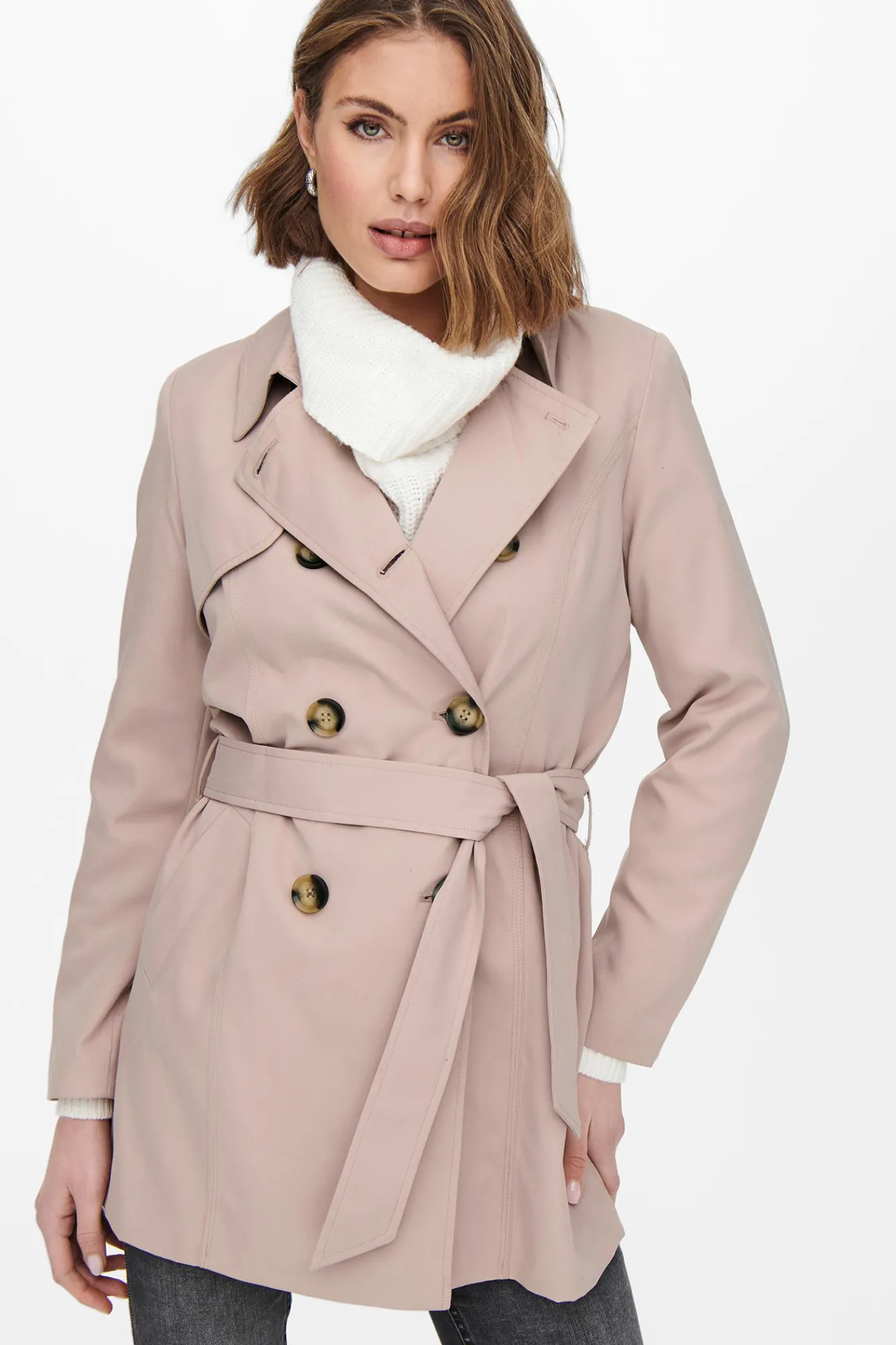 Only Gabardina Clasica Algodon Rosa Best