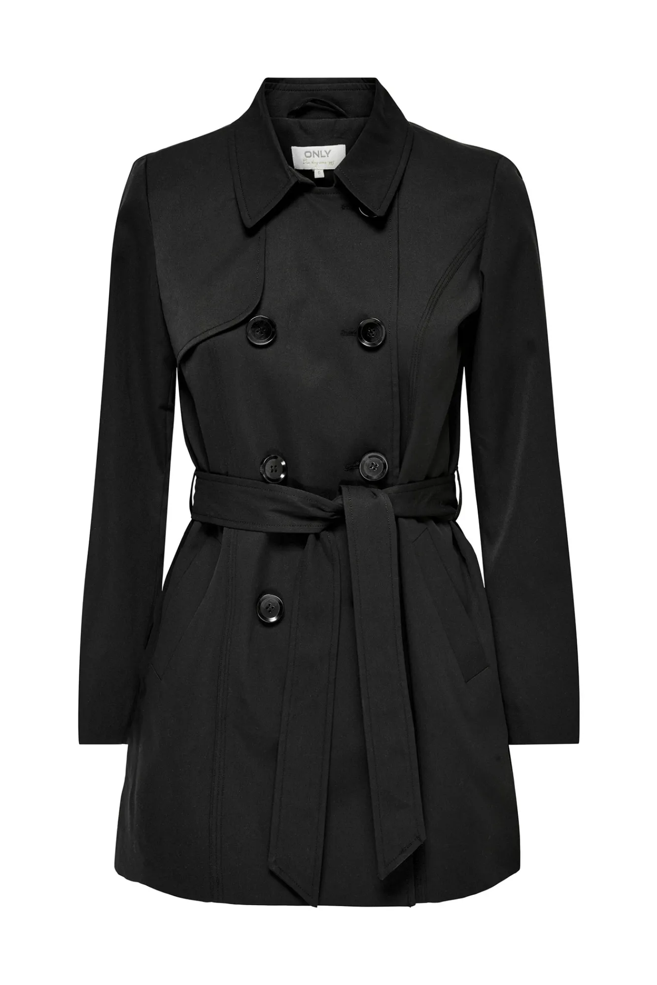 Only Gabardina Clasica Algodon Negro Hot