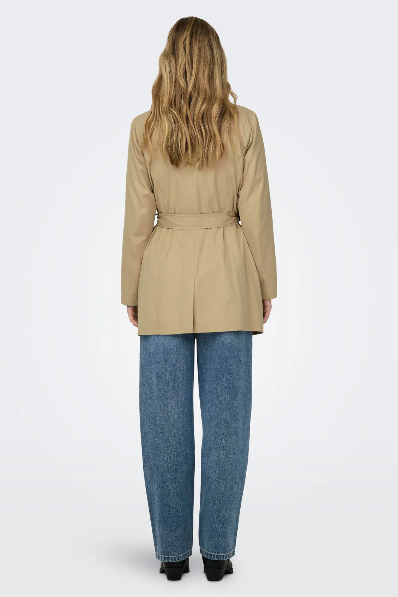 Only Gabardina Clasica Algodon Marron Medio Discount