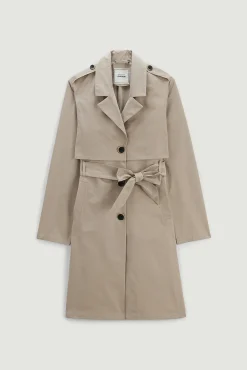 Pimkie Gabardina Con Cinturon Beige Sale