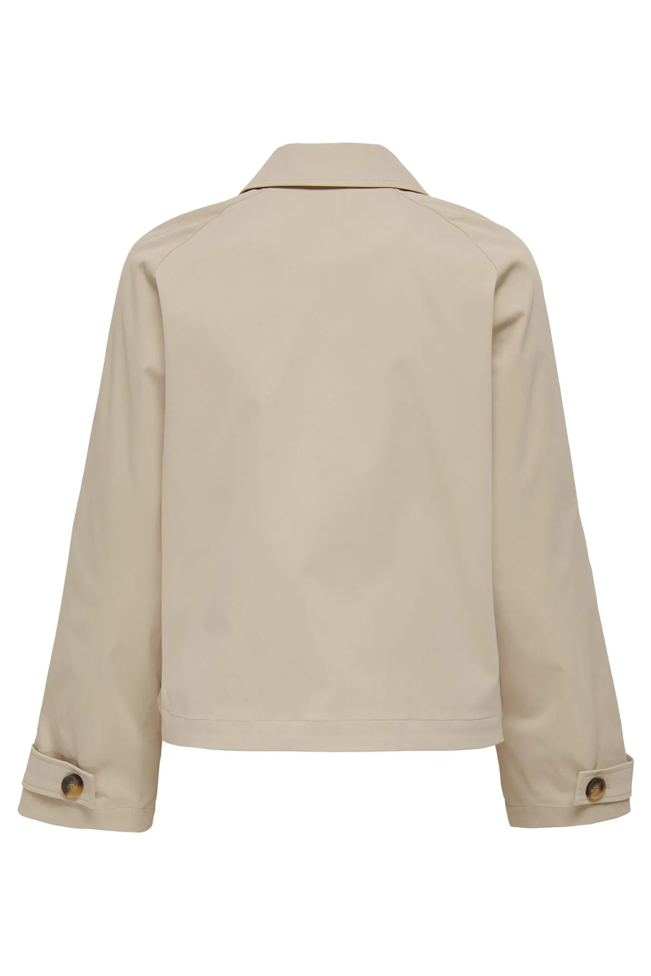 Only Gabardina Corta Algodon Gris Medio Online