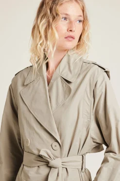 Pimkie Gabardina Larga Beige Medio Online