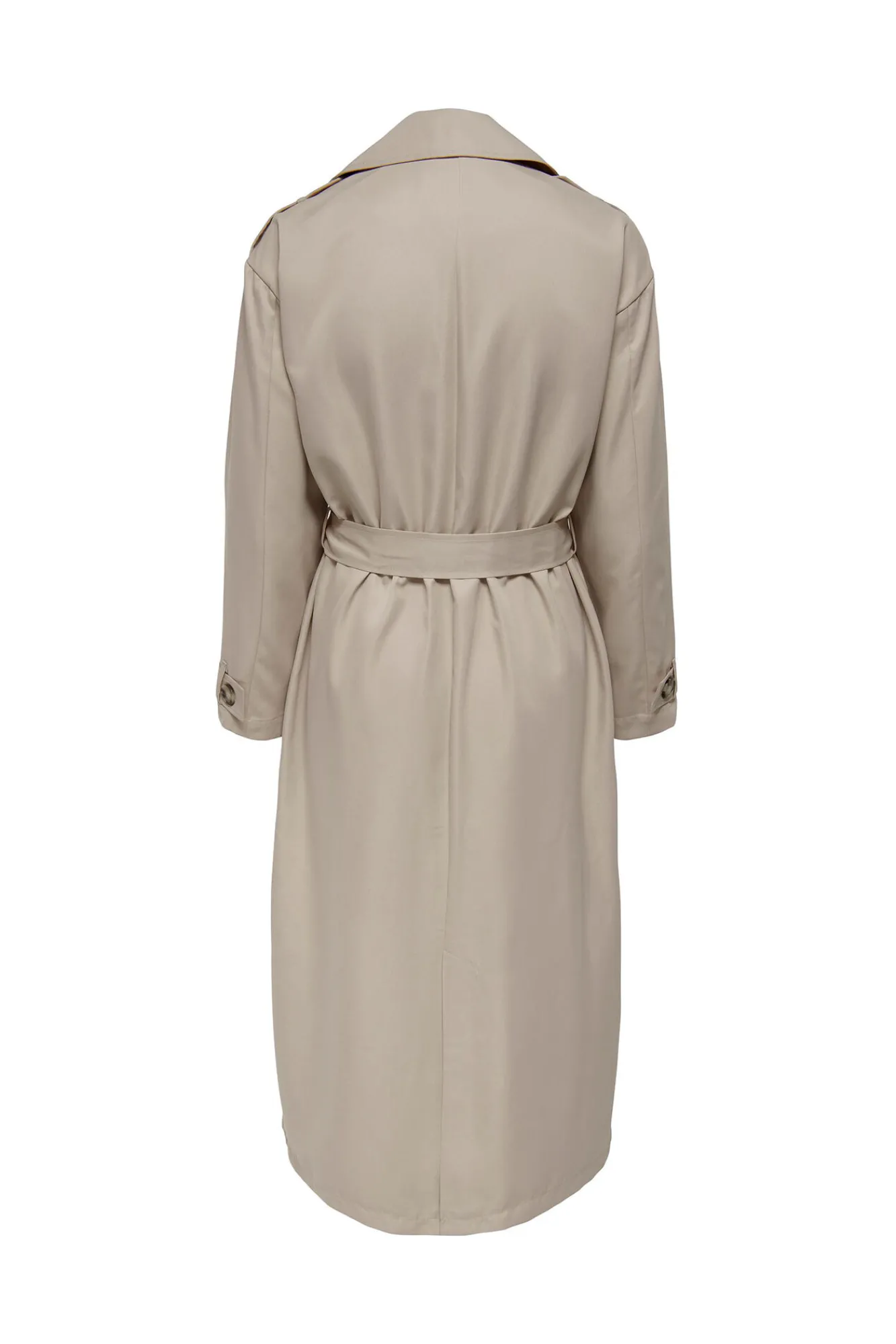 Only Gabardina Larga Fluida Beige Medio Outlet