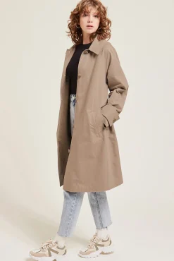 Pimkie Gabardina Recta Marron Sale