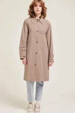 Pimkie Gabardina Recta Marron Sale