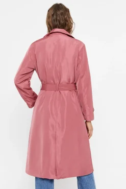 Cortefiel Gabardina Tejido Tecnico Repelente Al Agua. Rosa Hot