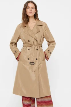 Cortefiel Gabardina Tejido Tecnico Repelente Al Agua. Beige Hot
