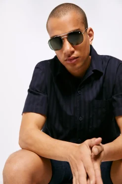 * Gafas De Sol Estilo Aviador Gris Medio New