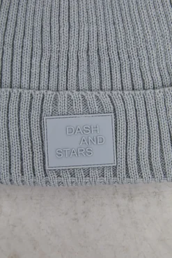 Dash and Stars Gorro Tricot Logo Gris Discount
