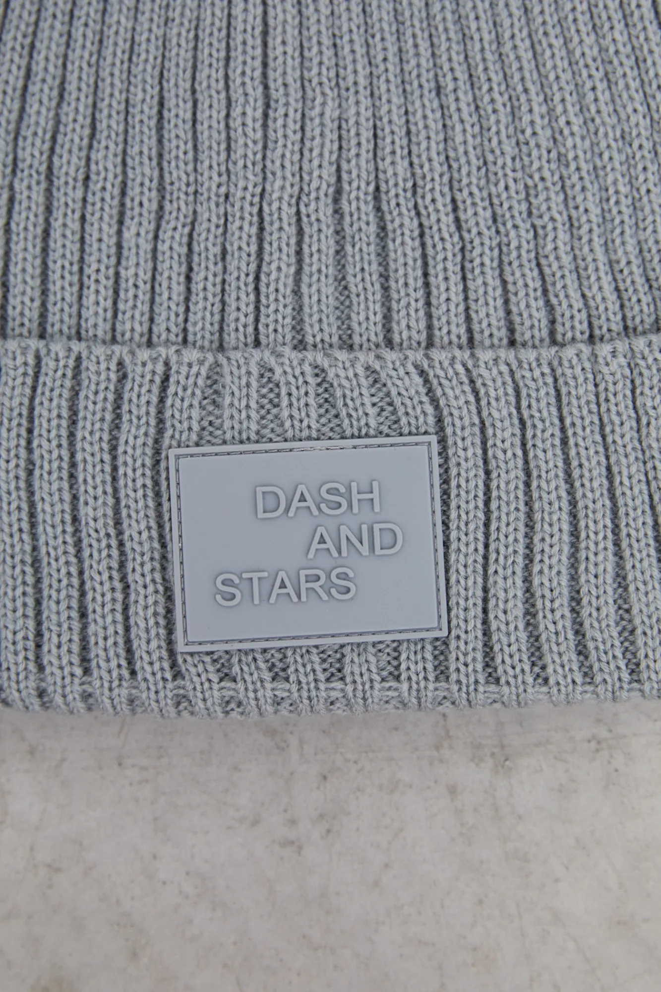 Dash and Stars Gorro Tricot Logo Gris Discount