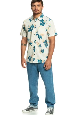 Quiksilver Holidazed - Camisa De Manga Corta Para Hombre Marfil Best