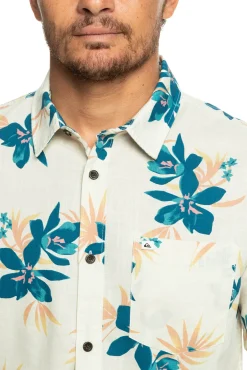 Quiksilver Holidazed - Camisa De Manga Corta Para Hombre Marfil Best