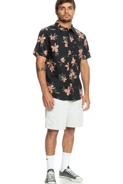 Quiksilver Holidazed - Camisa De Manga Corta Para Hombre Negro