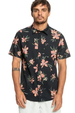 Quiksilver Holidazed - Camisa De Manga Corta Para Hombre Negro