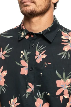 Quiksilver Holidazed - Camisa De Manga Corta Para Hombre Negro