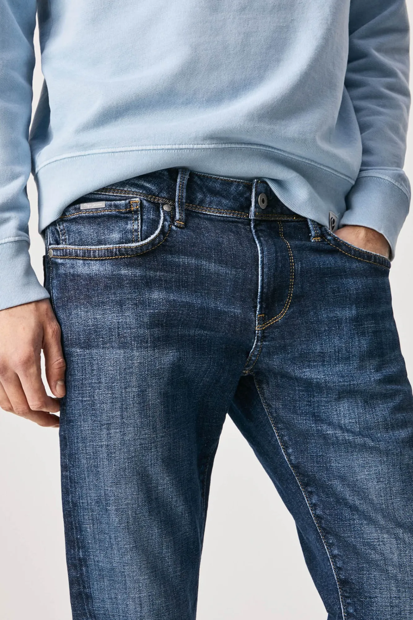 Pepe Jeans Jeans Hatch De Corte Ajustado Y Cintura Baja Azul Sale