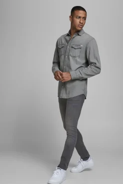 Jack & Jones Jeans Liam Skinny Fit Gris Medio