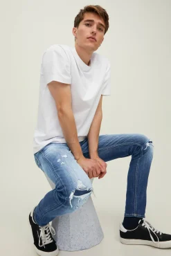 Jack & Jones Jeans Liam Skinny Fit Azul Medio