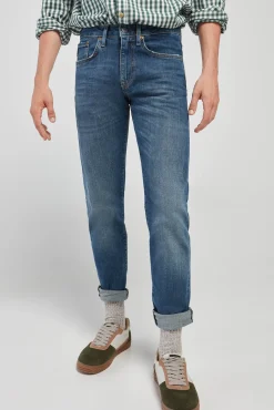 Superdry Jeans Rectos Entallados Vintage Azul Medio Sale