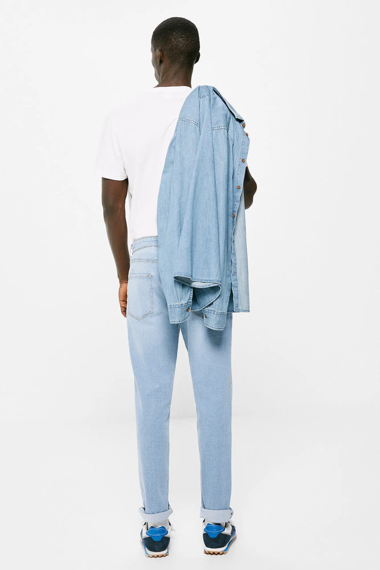 * Jeans Regular Lavado Claro Azul Indigo Hot