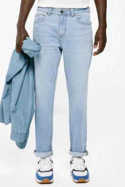 * Jeans Regular Lavado Claro Azul Indigo Hot