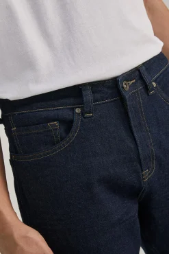 * Jeans Regular Lavado Desencolado Navy Outlet
