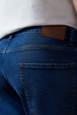 * Jeans Regular Lavado Medio Oscuro Turquesa New