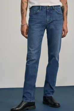 * Jeans Regular Lavado Medio Azul Medio New