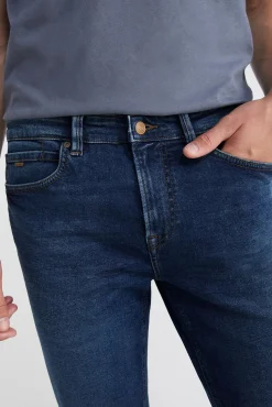 * Jeans Skinny Lavado Oscuro Ensuciado Azul Best