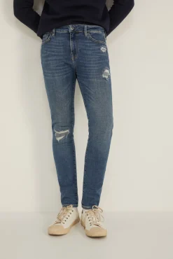 Superdry Jeans Skinny Vintage Azul Medio Clearance