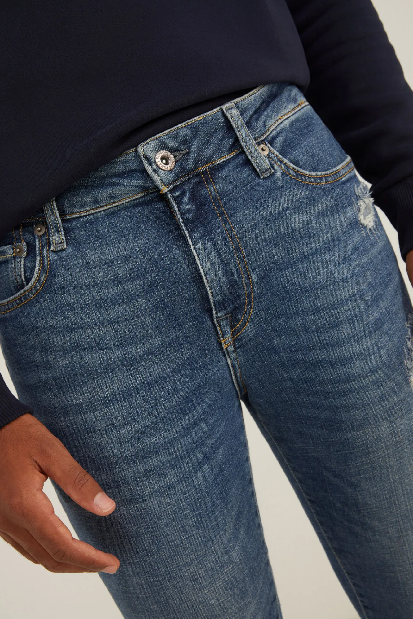 Superdry Jeans Skinny Vintage Azul Medio Clearance