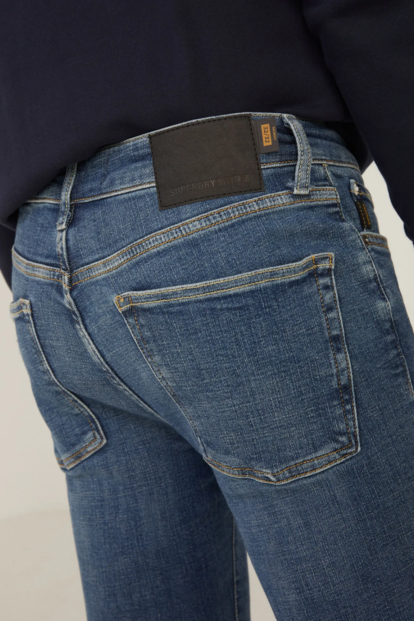 Superdry Jeans Skinny Vintage Azul Medio Clearance