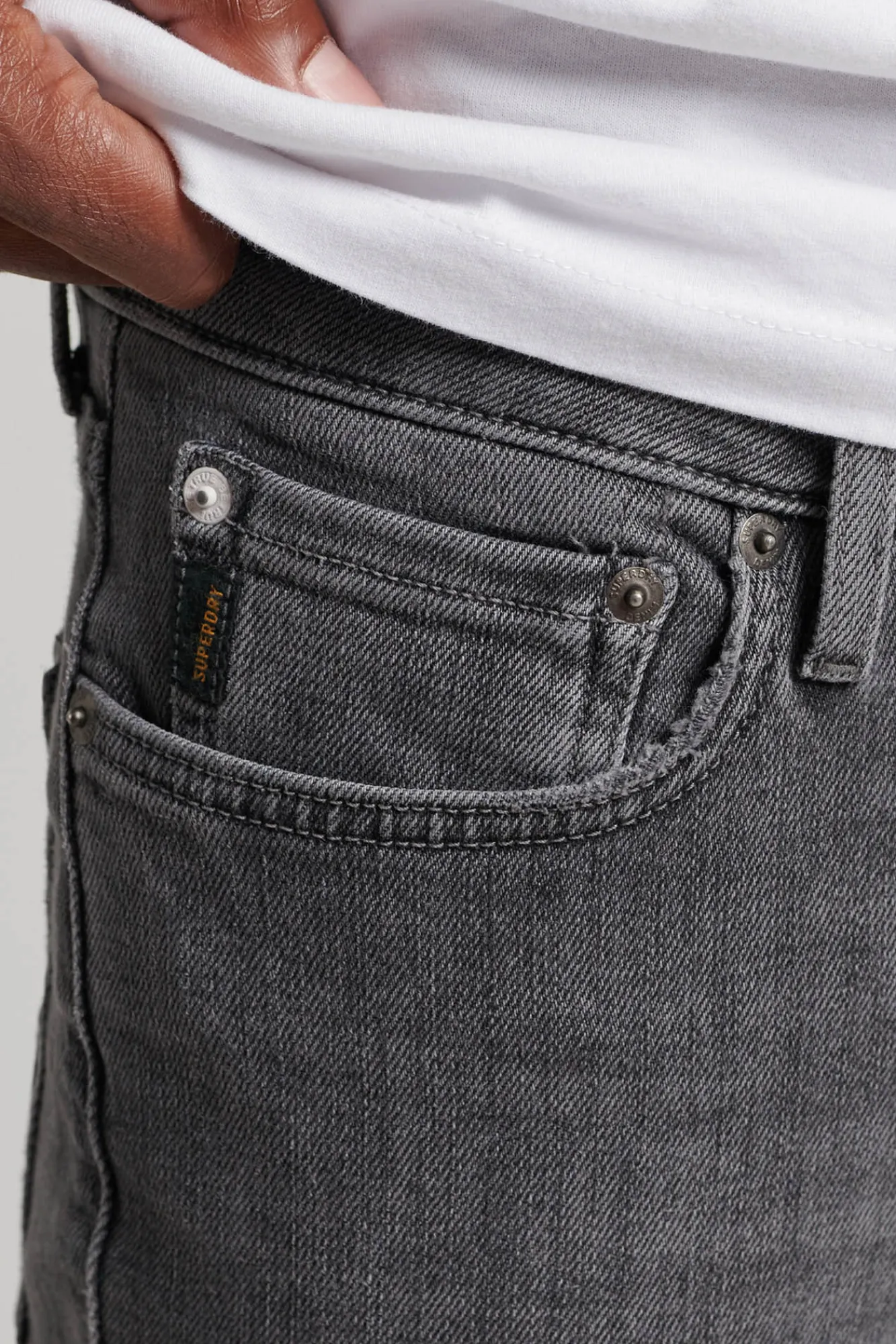 Superdry Jeans Skinny Vintage Gris Medio Best