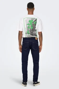 Only & Sons Jeans Slim Fit Azul Medio Hot