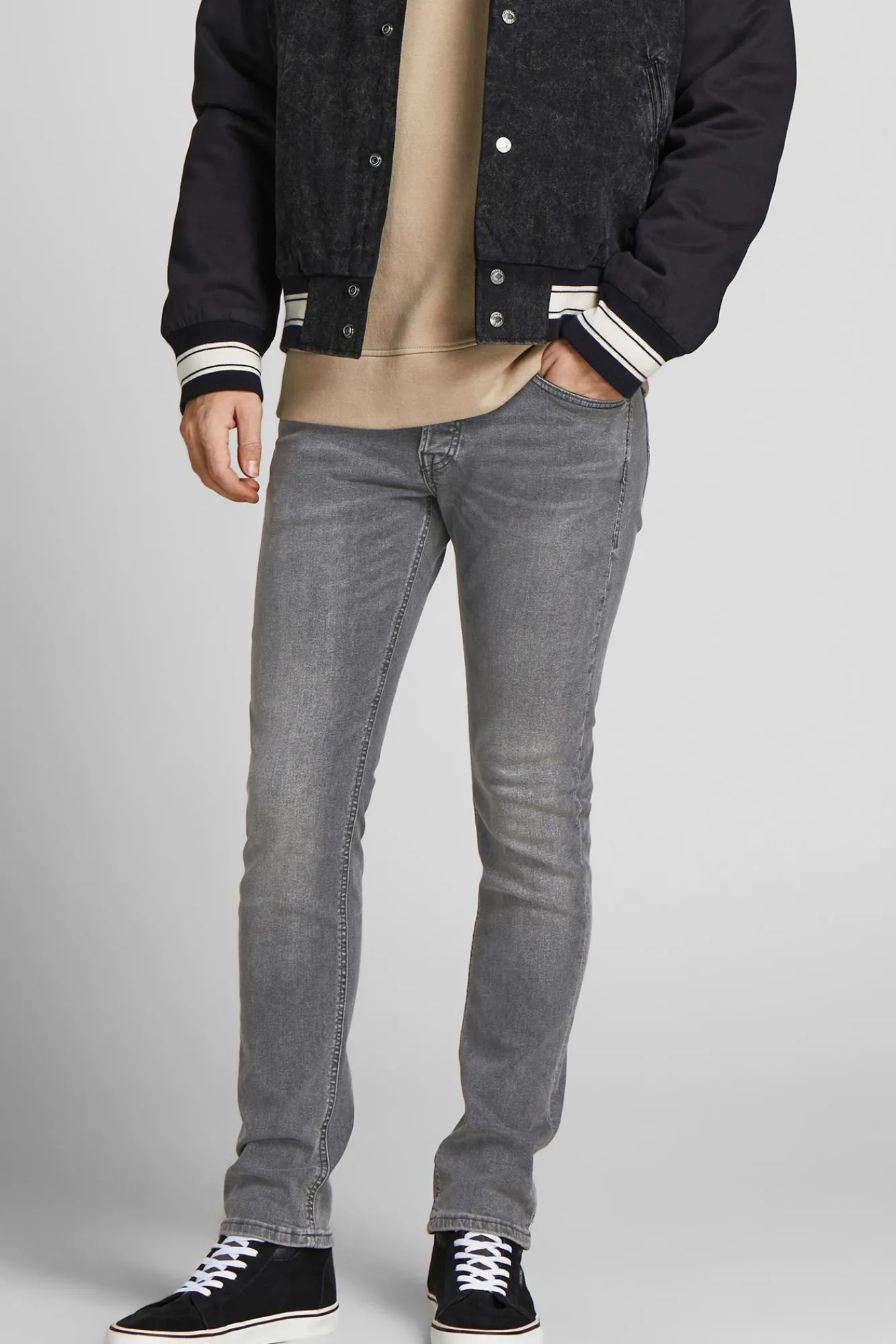 Jack & Jones Jeans Slim Fit Gris Medio Discount
