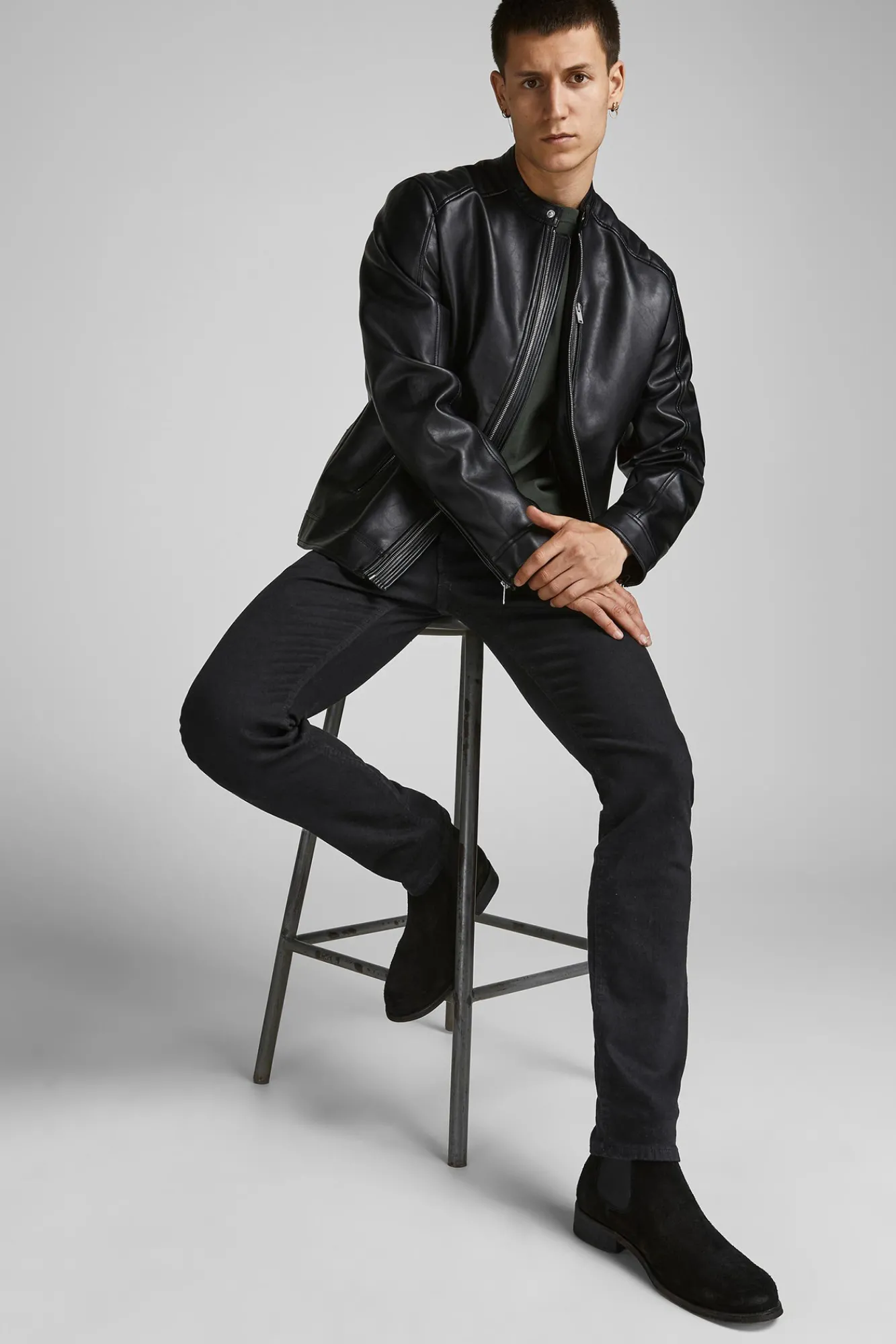 Jack & Jones Jeans Slim Fit Glenn Negro