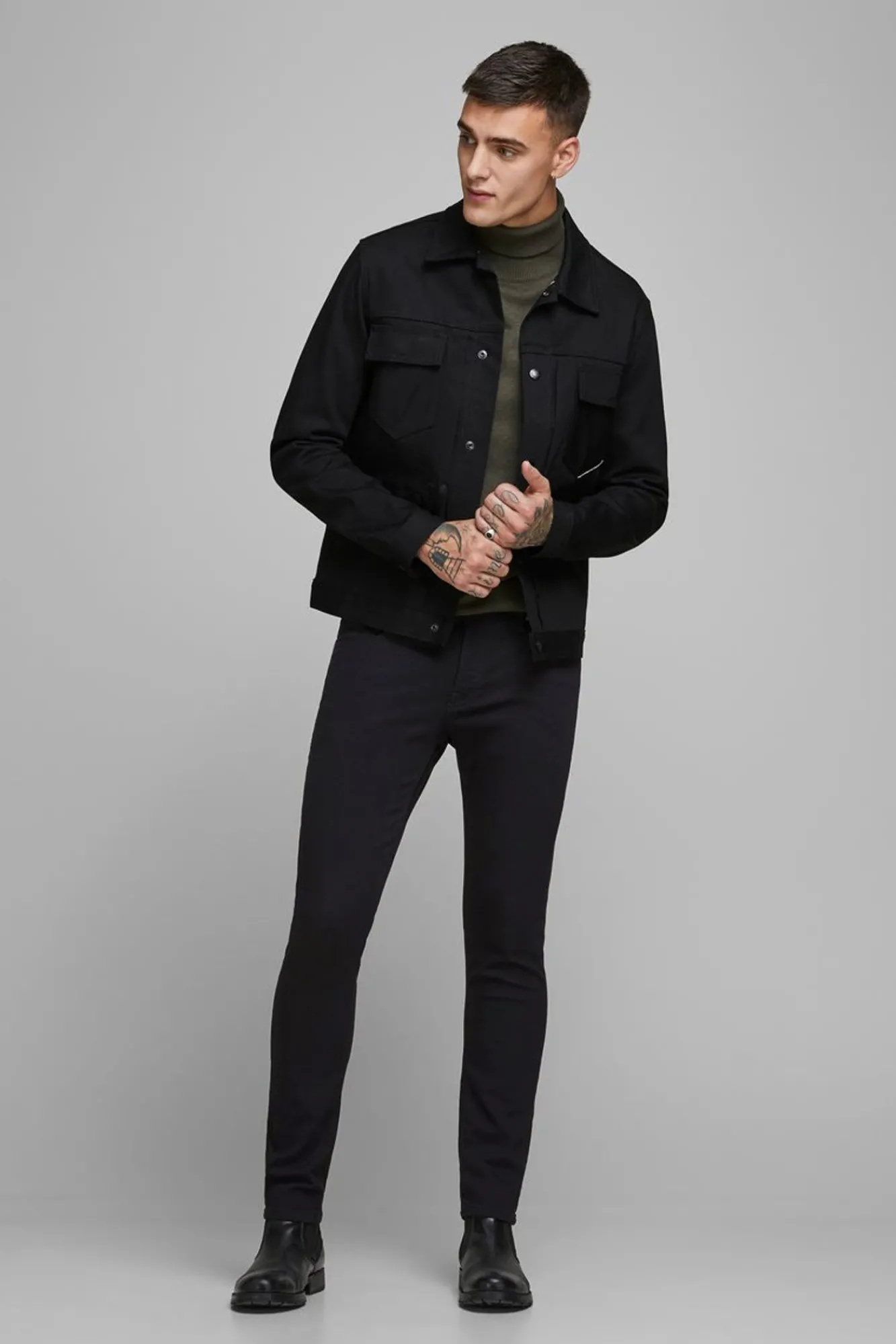 Jack & Jones Jeans Slim Fit Tapered Negro Sale