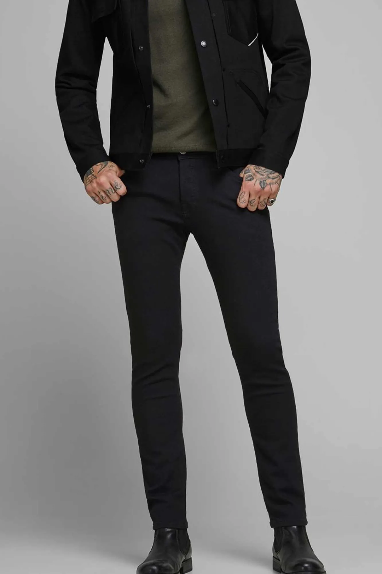 Jack & Jones Jeans Slim Fit Tapered Negro Sale