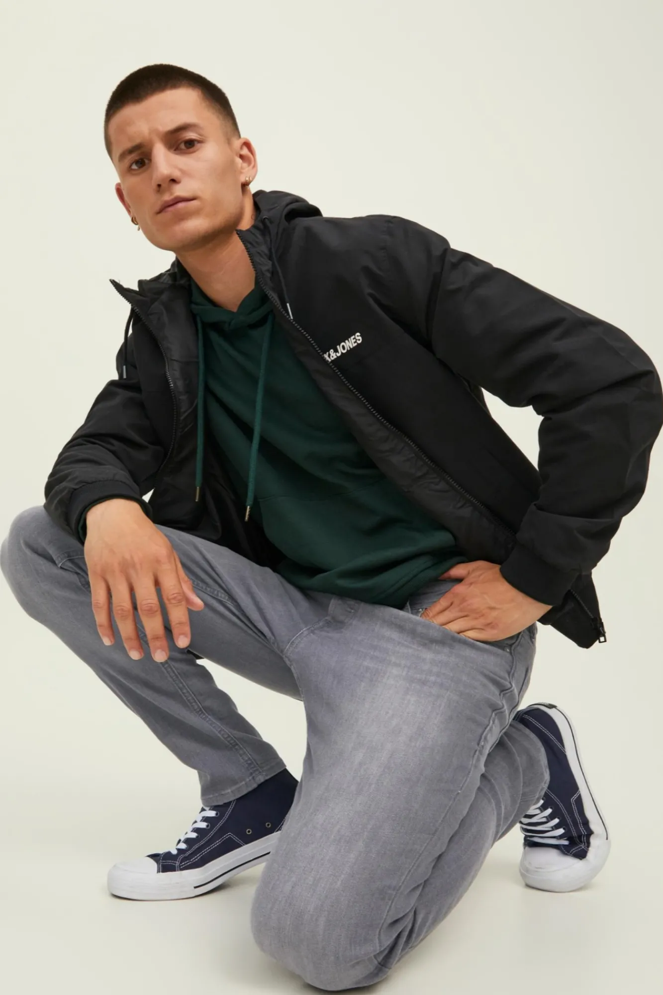 Jack & Jones Jeans Slim Glenn Gris Medio Discount