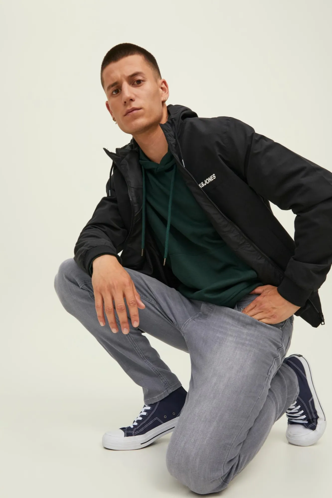 Jack & Jones Jeans Slim Glenn Gris Gris Medio Outlet
