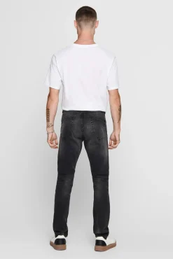 Only & Sons Jeans Slim Gris Oscuro Negro