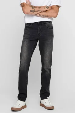 Only & Sons Jeans Slim Gris Oscuro Negro