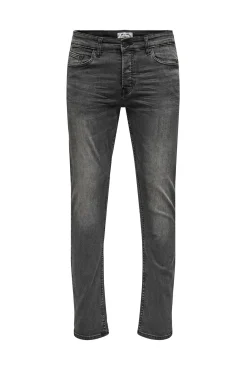 Only & Sons Jeans Slim Gris Oscuro Negro