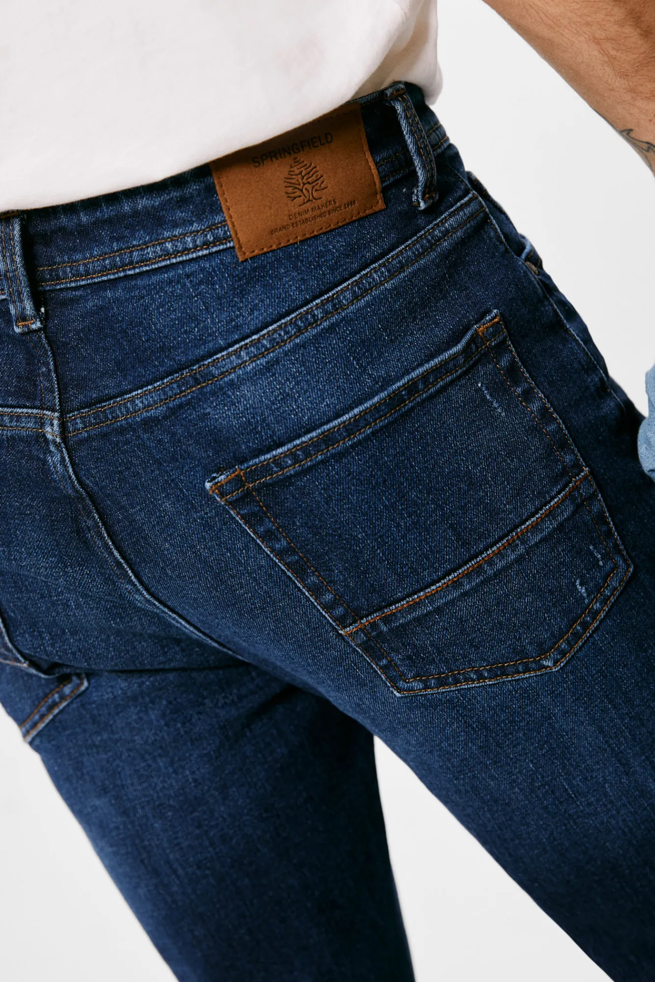 * Jeans Slim Lavado Medio Oscuro Azul Medio Discount